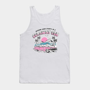 Vintage Nothing Good in a Car Retro Tank Top